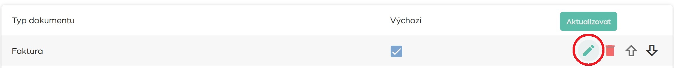 Editace typu dokumentu
