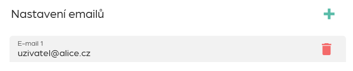 Nastavení emailů