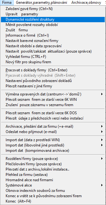 Dynamické rozšíření struktury
