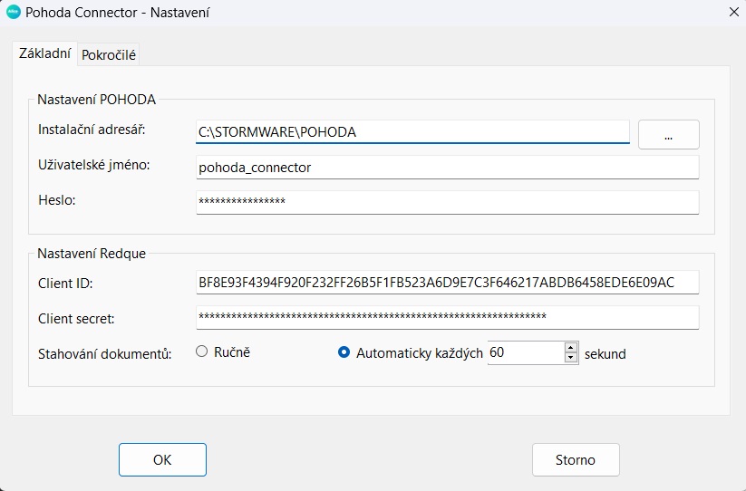 pohoda-connector-settings