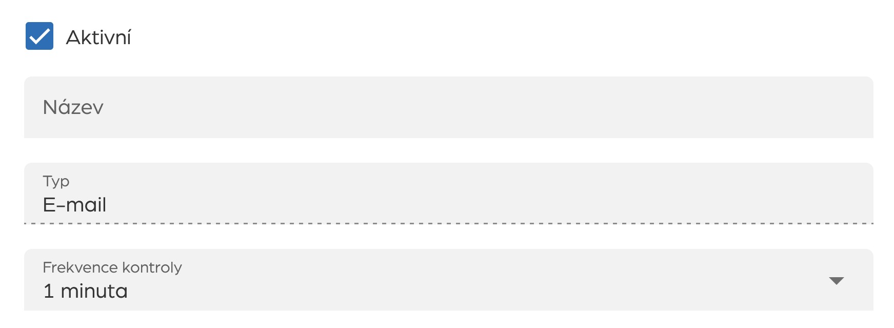 Název importu, Frekvence kontroly