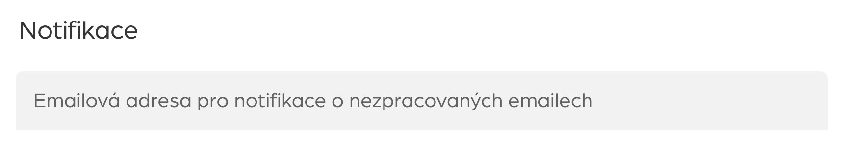 E-mail pro notifikace o chybách