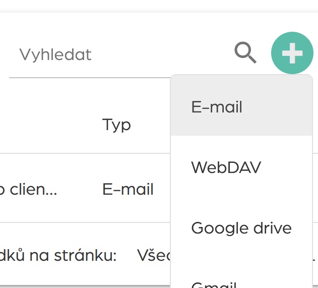 Přidání e-mailového importu