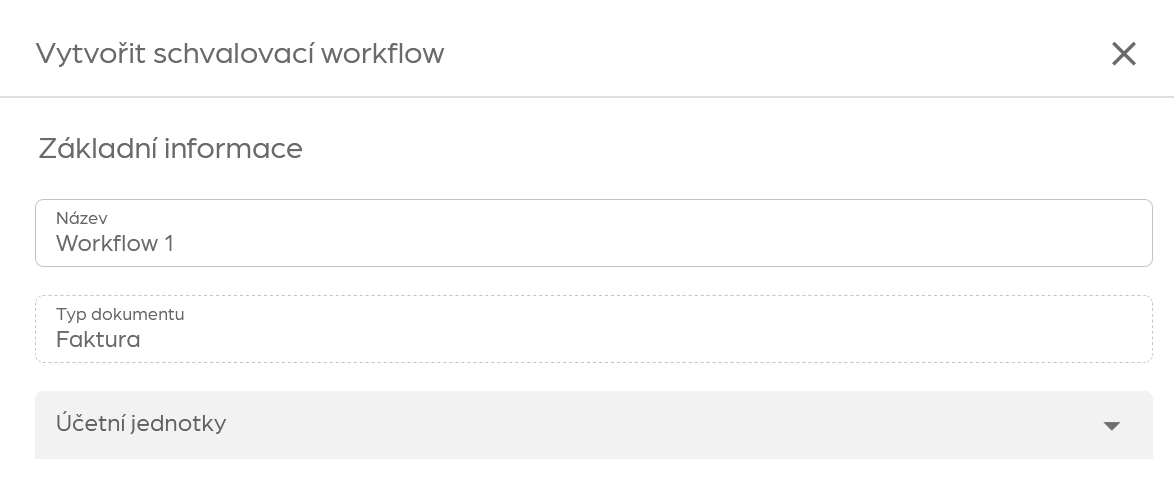 Nastavení workflow