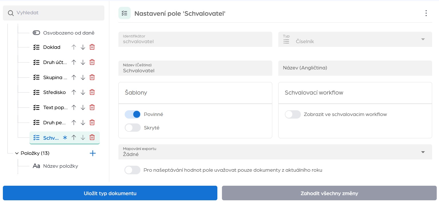 Pole Schvalovatel