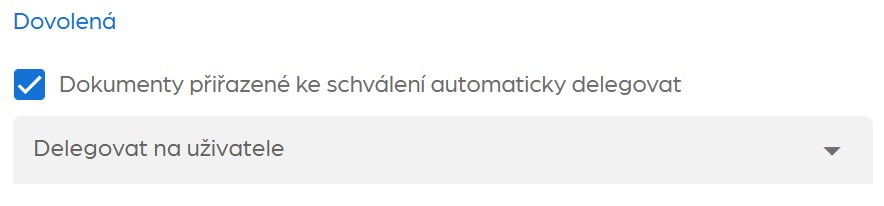 Nastavení automatického delegování