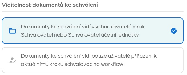 přístup schvalovatelů k dokumentům