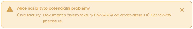 Upozornění na duplicitu